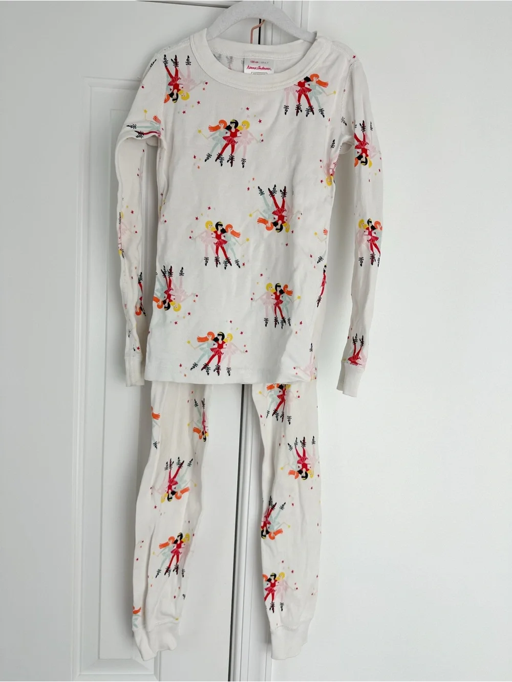 Hanna Andersson ballerina print pjs 6-7yr EUC